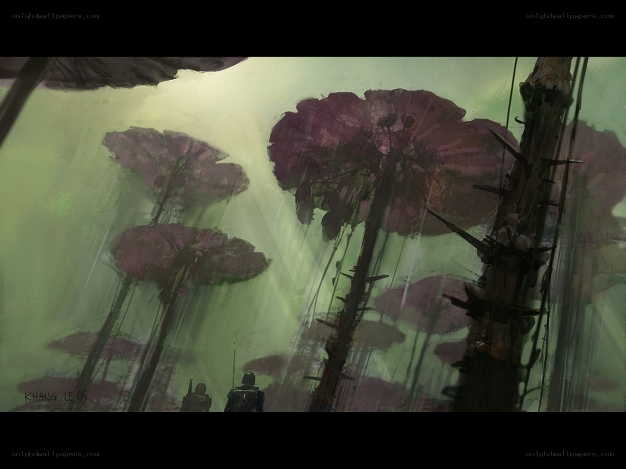 Soldiers in alien forest