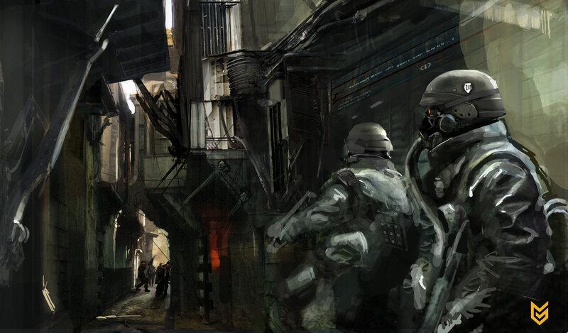 Soldiers in Alley