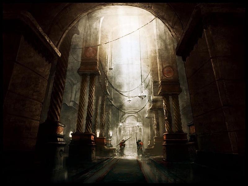 Soldiers in Ancient Hall — Brown