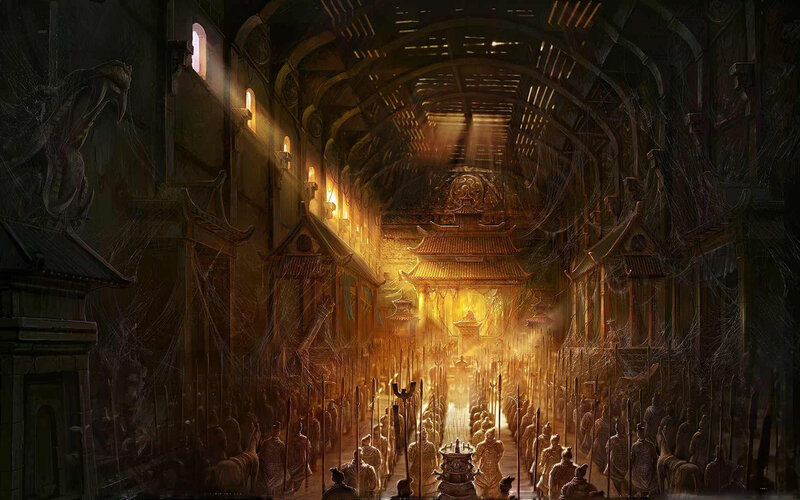 Soldiers in Ancient Hall — Gold