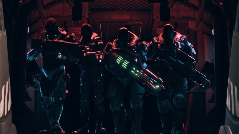 Soldiers in Armor — Black, Dark, Tense, Night