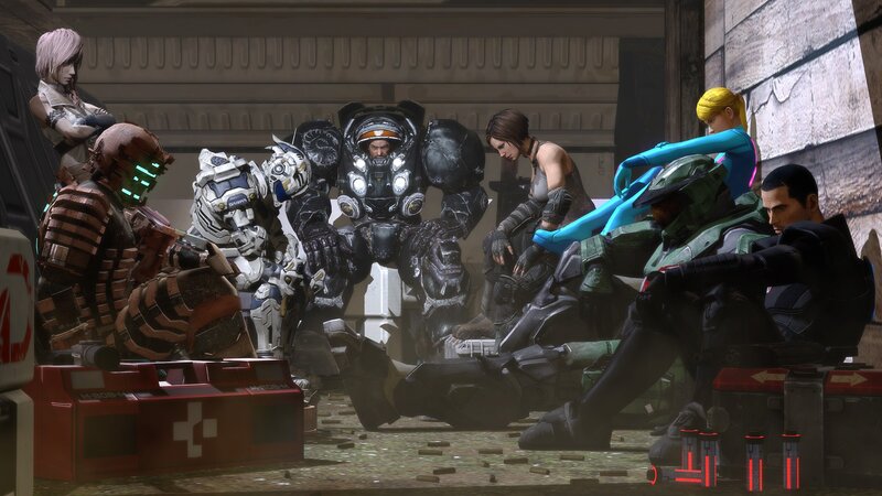 Soldiers in Armor — Gray, Tense, 3d Render