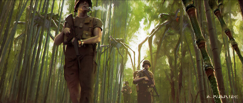 Soldiers in Bamboo Forest — Green