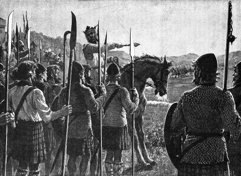 Soldiers in Battle Formation — Black