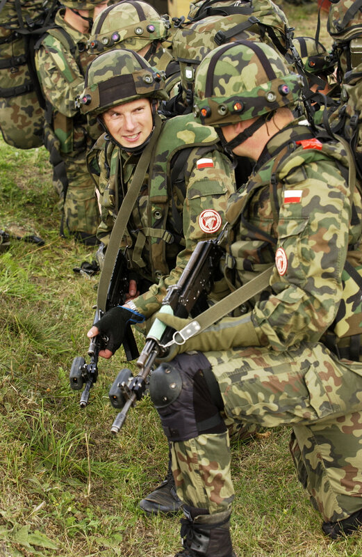 Soldiers in camouflage gear