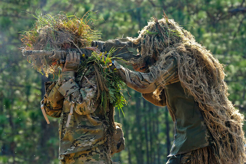 Soldiers in Camouflage Gear — Green