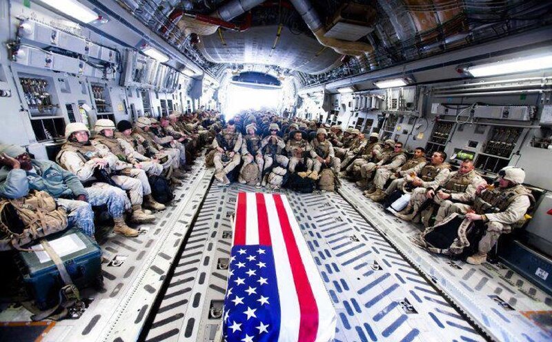 Soldiers in Cargo Plane