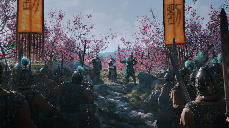 Soldiers in Cherry Blossoms