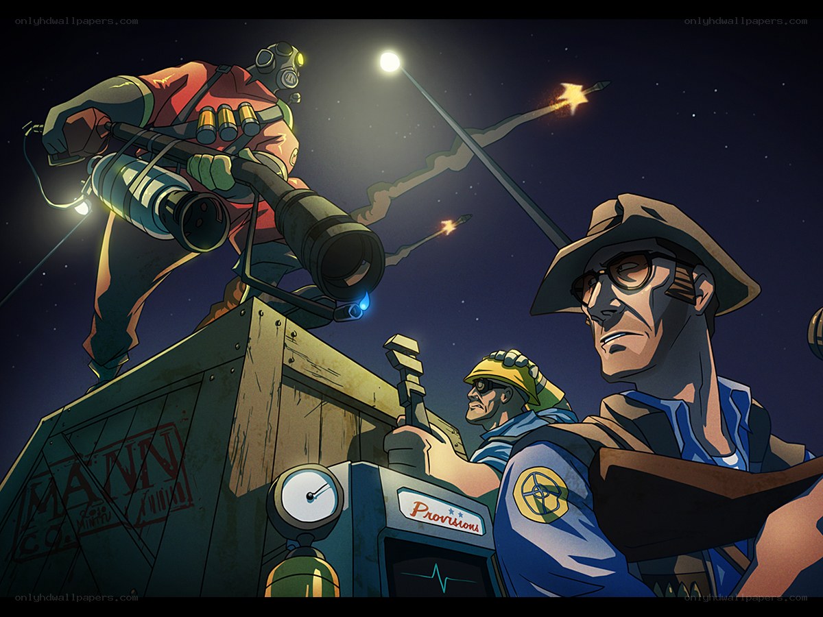 Soldiers in combat at night
