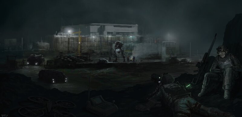 Soldiers in Combat — Black, Dark, Tense