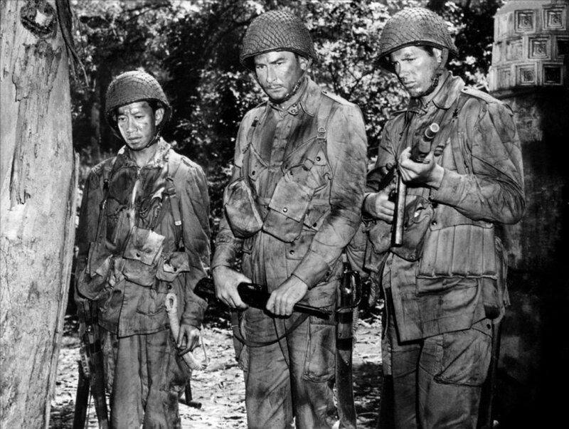 Soldiers in combat formation