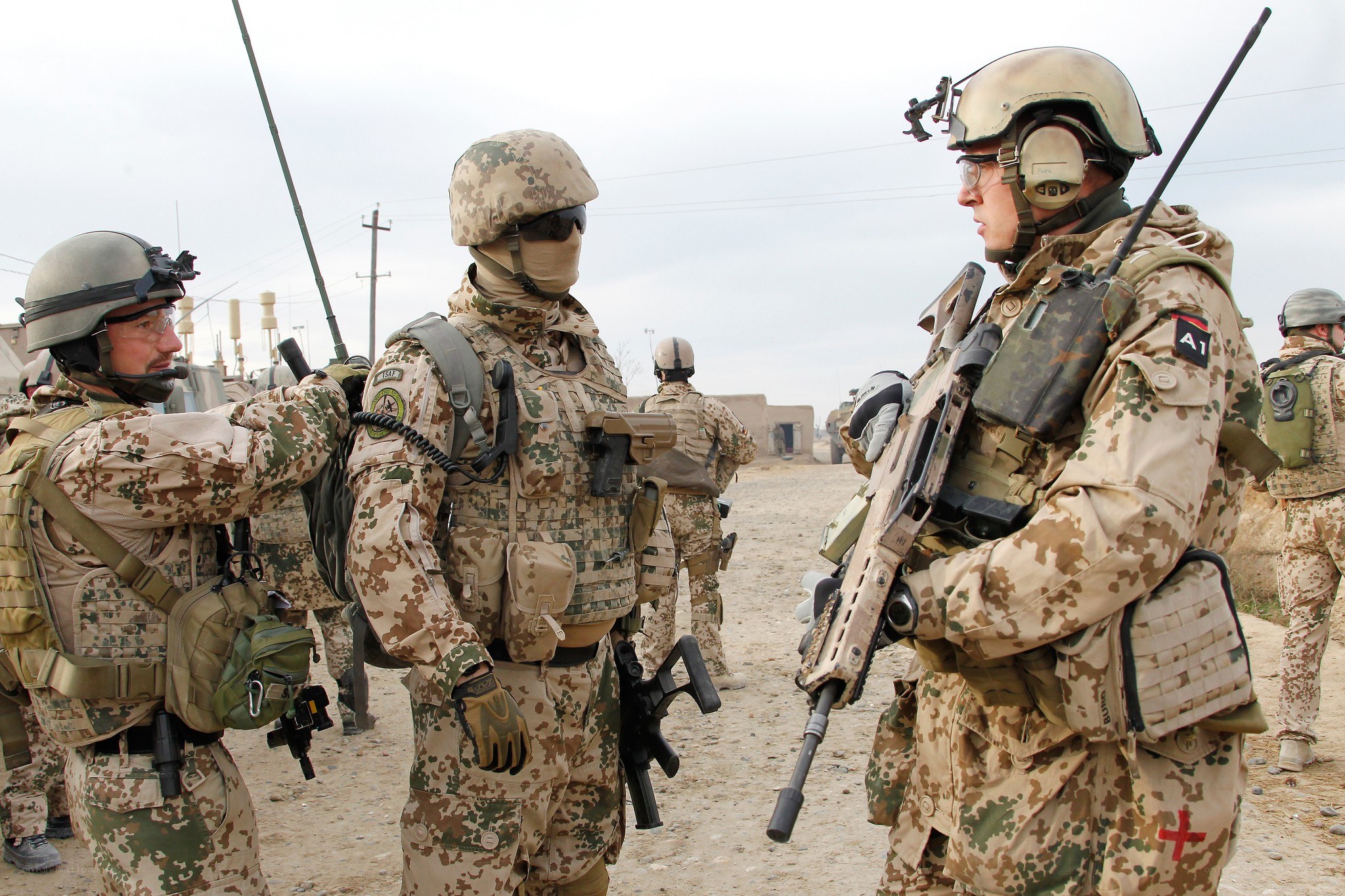 Soldiers in combat gear