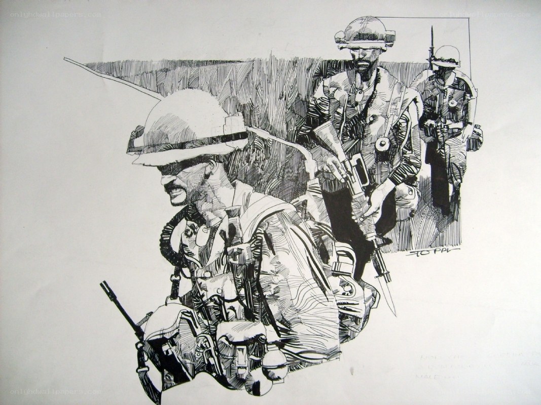 soldiers in combat gear