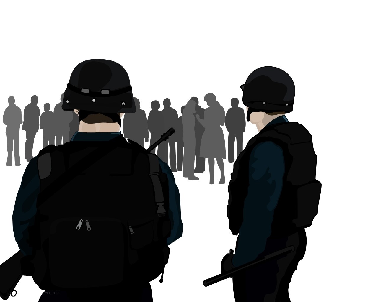 Soldiers in combat gear