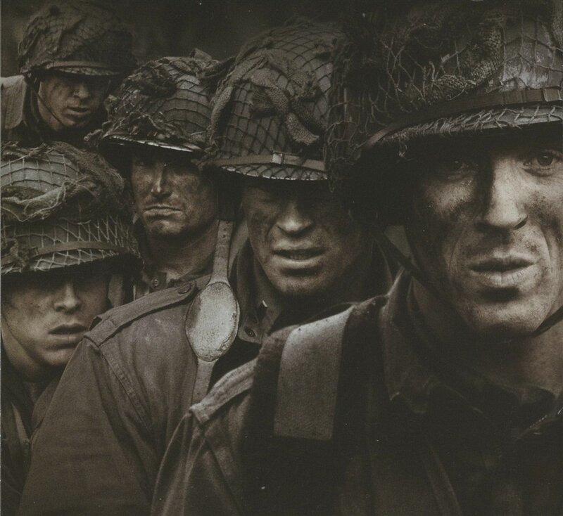 Soldiers in Combat Gear — Black, Dramatic, Photograph