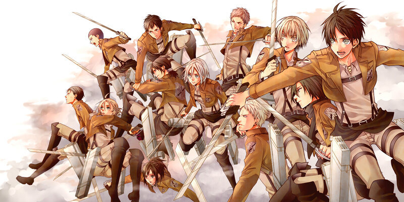 Soldiers in Combat Gear — Brown, Dramatic, Anime