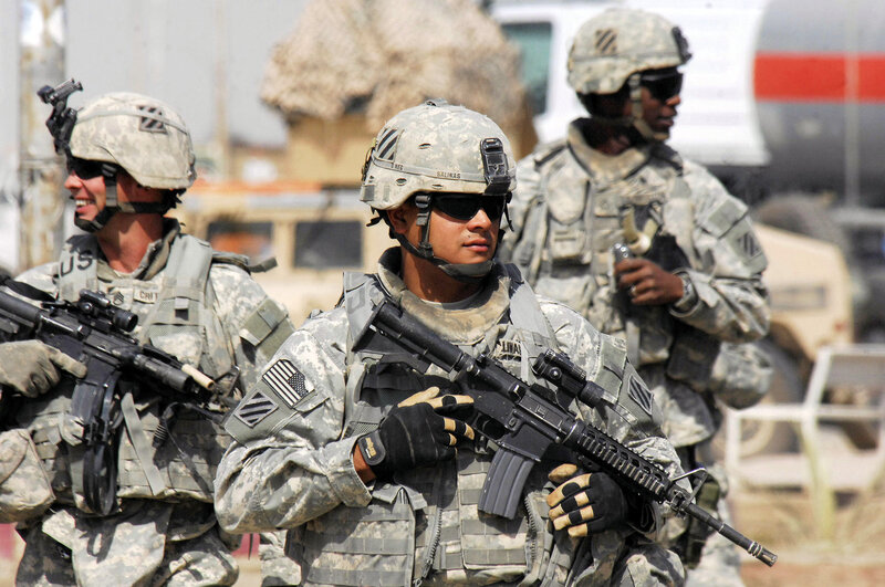 Soldiers in Combat Gear — Camouflage