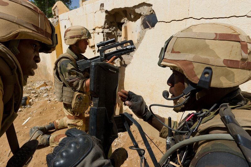 Soldiers in combat training