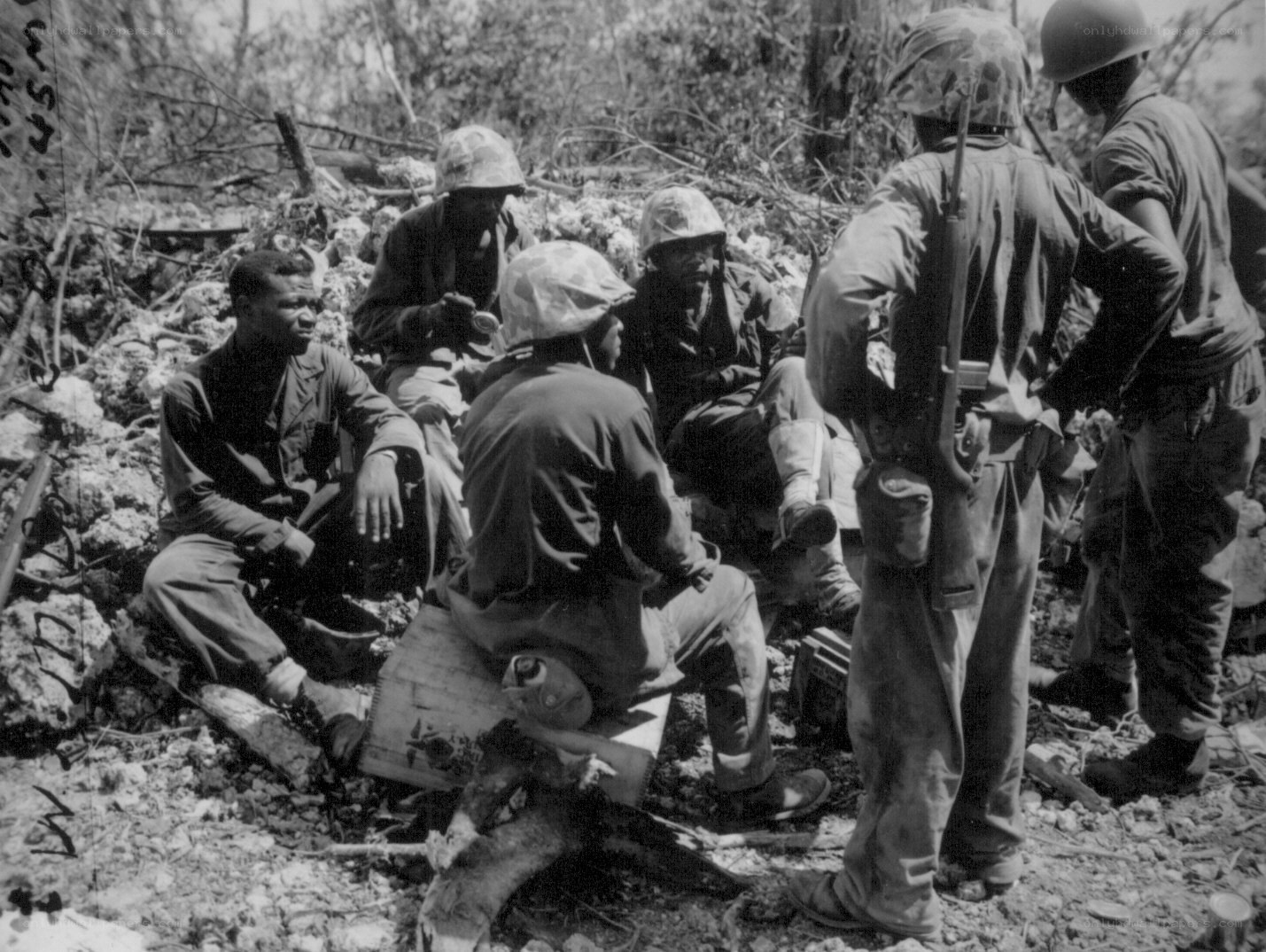 Soldiers in combat zone