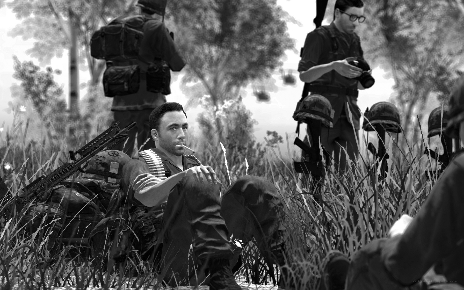 Soldiers in combat zone