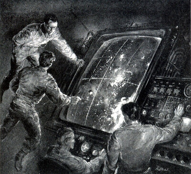 Soldiers in Control Room — Black