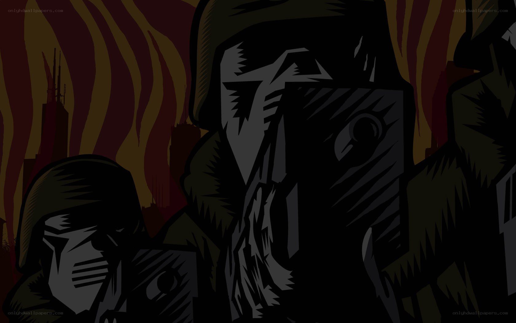 soldiers in dark city