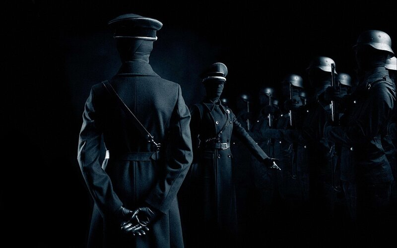 Soldiers in Dark Uniforms — Black, Dramatic, Night, Photograph