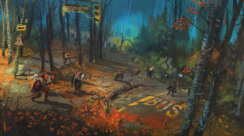Soldiers in Forest — Blue