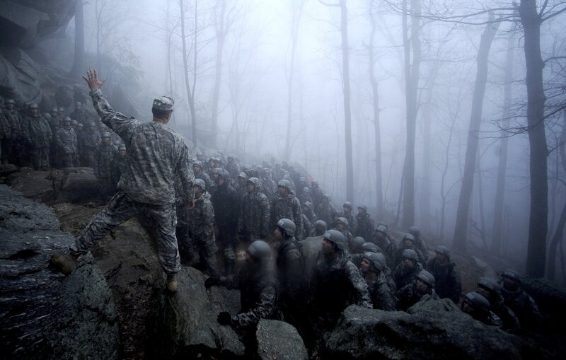 Soldiers in Forest — Gray