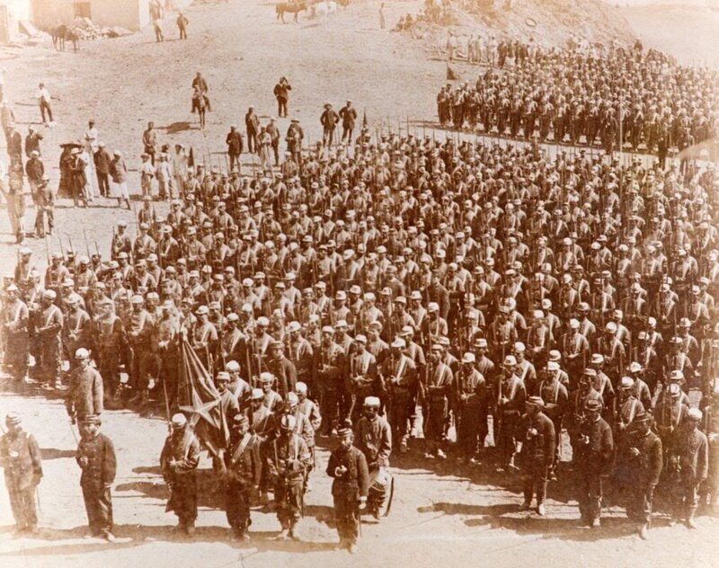 Soldiers in formation at parade