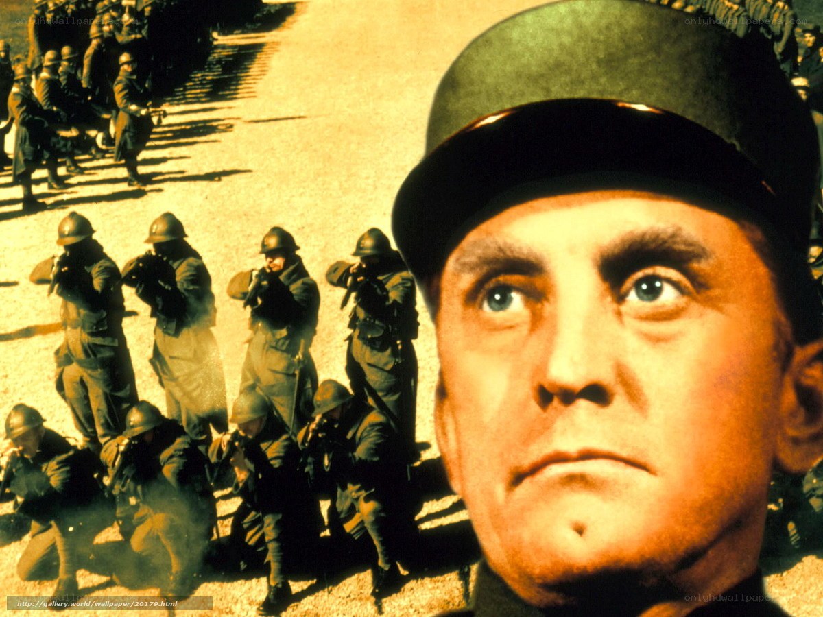Soldiers in formation with close-up