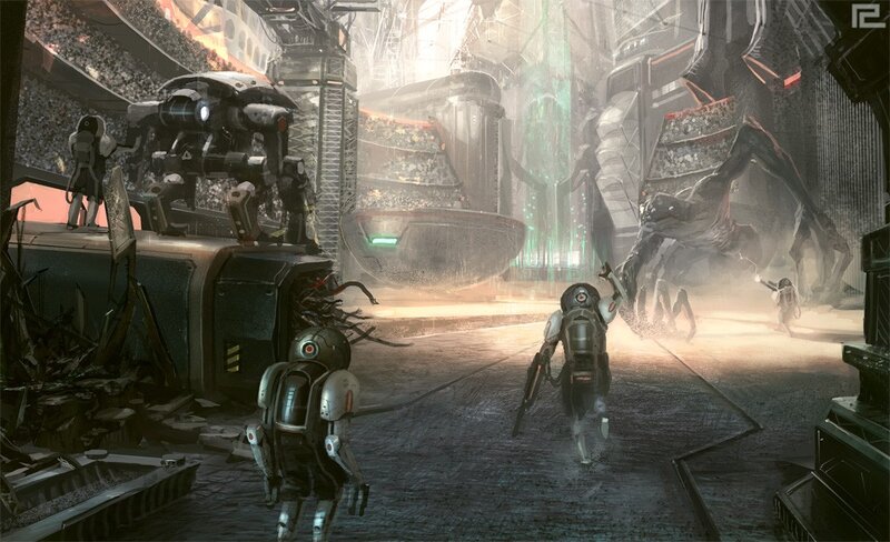 Soldiers in Futuristic Arena