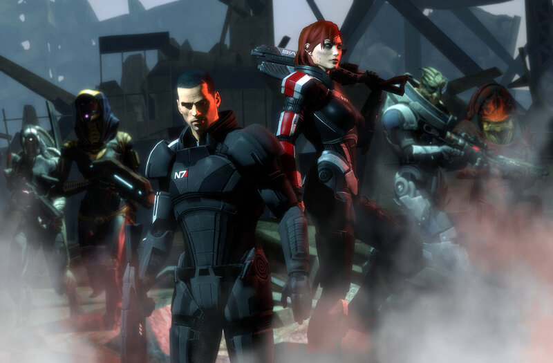 Soldiers in Futuristic Armor — Gray, Dramatic, 3d Render