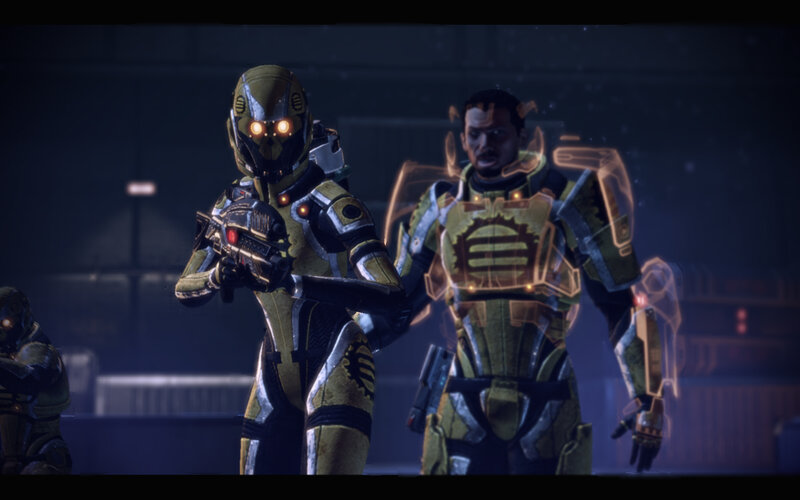 Soldiers in Futuristic Armor — Yellow