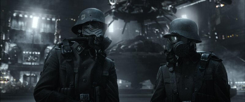 soldiers in gas masks