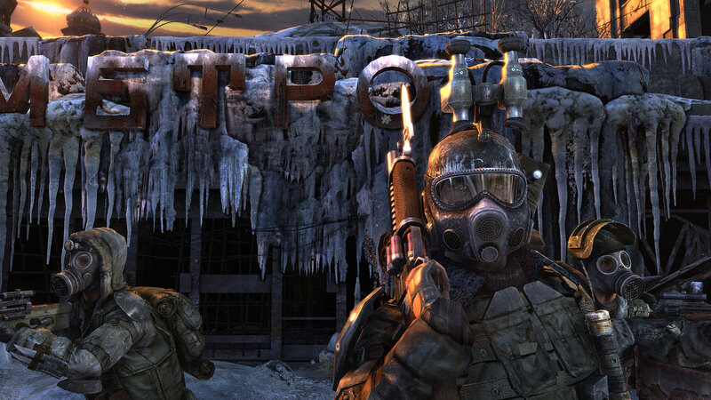 Soldiers in Gas Masks — Gray, Dramatic