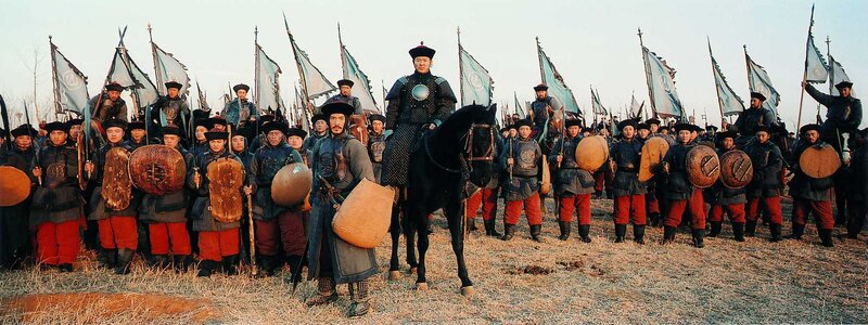 soldiers in historical formation