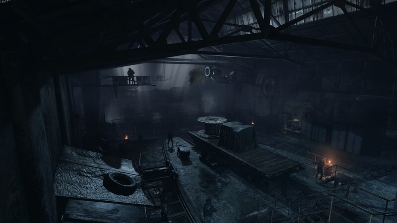 Soldiers in Industrial Warehouse