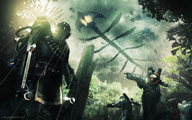 Soldiers in Jungle — Green, Dramatic
