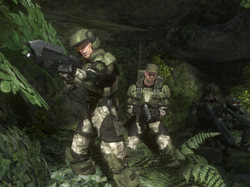 Soldiers in Jungle — Green, Tense, 3d Render, Military Gear