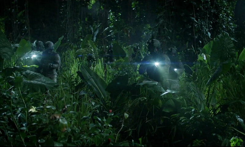 Soldiers in Jungle — Green, Tense, Night