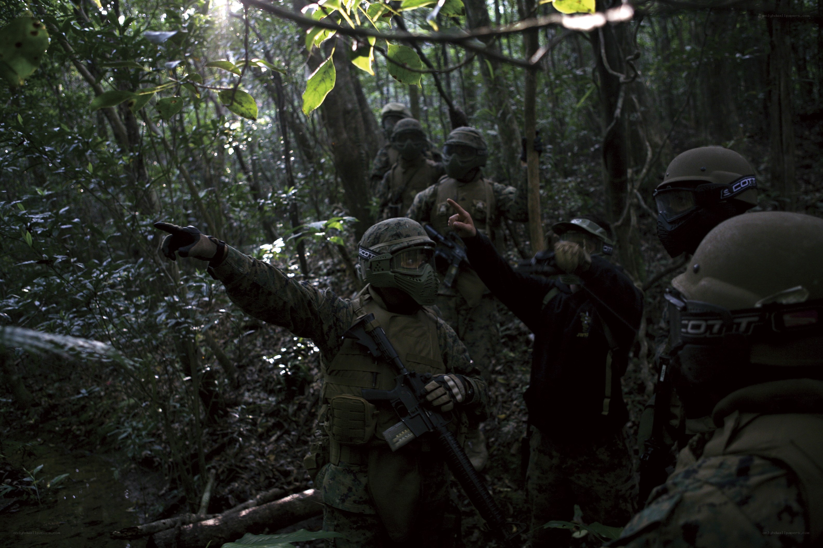 Soldiers in jungle training