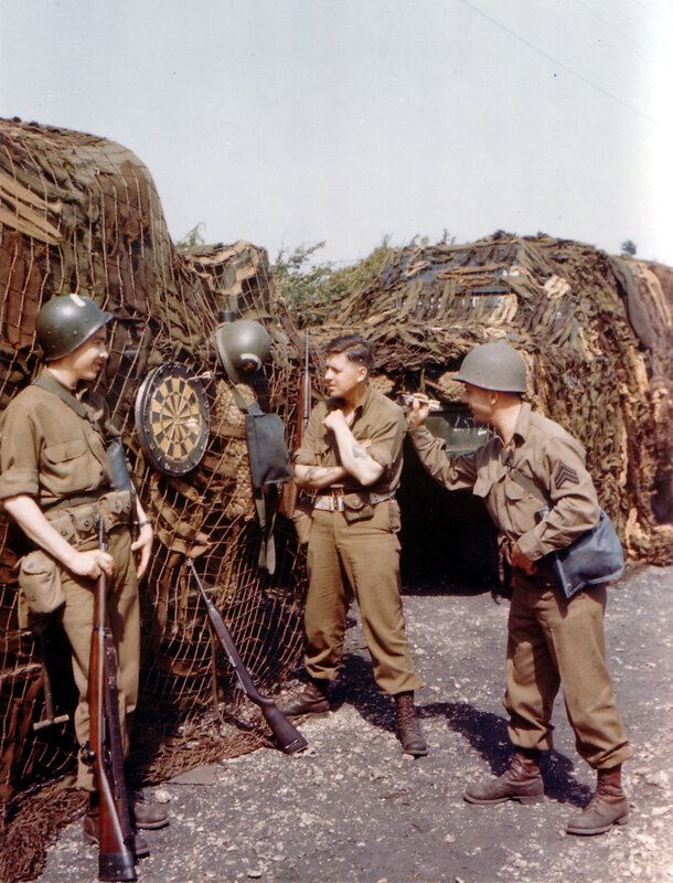 Soldiers in military camp