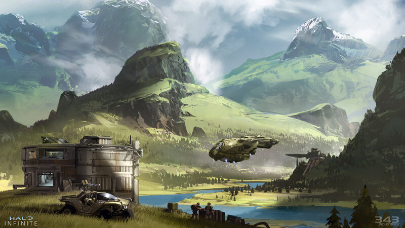 Soldiers in Mountain Valley — Green, Dramatic, Afternoon