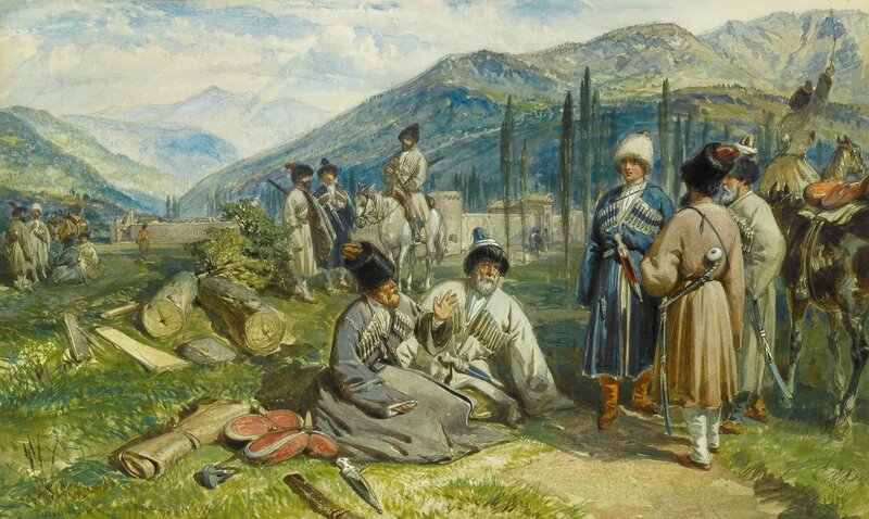 Soldiers in Mountain Valley — Green