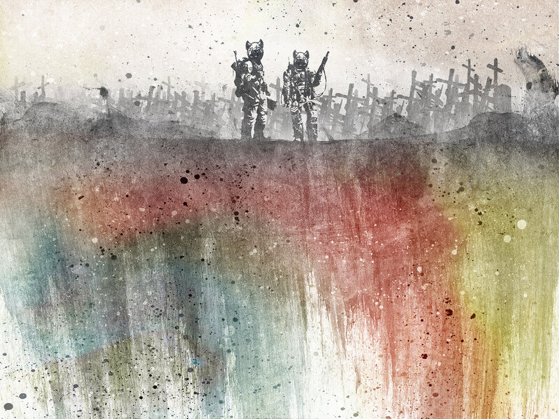 Soldiers in Pig Helmets — Red