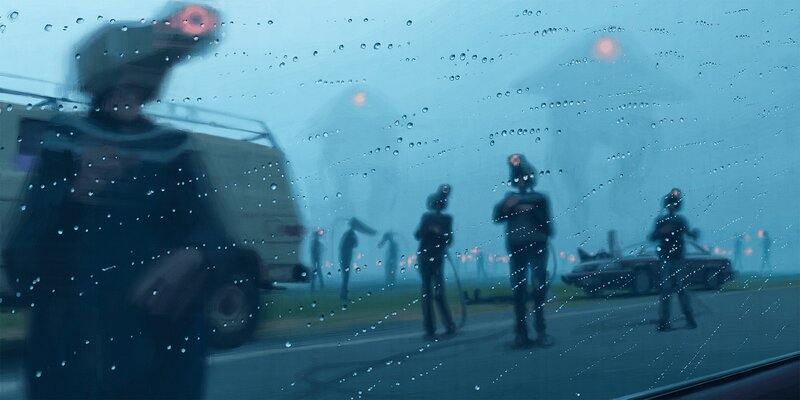 Soldiers in Rain — Blue