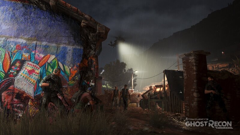 Soldiers in Rainy Village