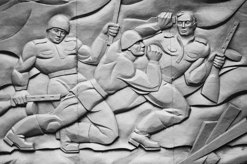 Soldiers in Relief Sculpture