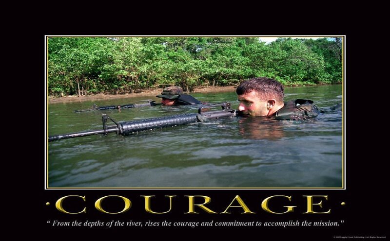 Soldiers in River — Green